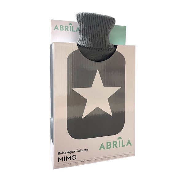 Bolsa Agua Caliente Mimo 1,7l Forro Bla/gris Estrella 20x32x4cm Flexible Agradable Al Tacto