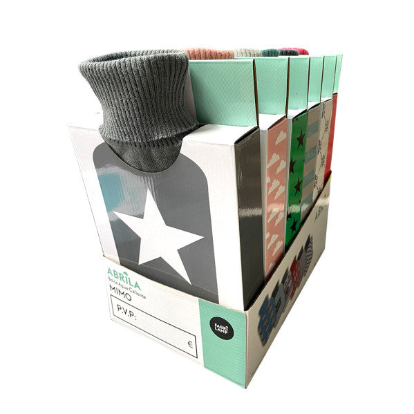 Bolsa Agua Caliente Mimo 1,7l Forro Rosa Jersey  20x32x4cm Flexible Agradable Al Tacto