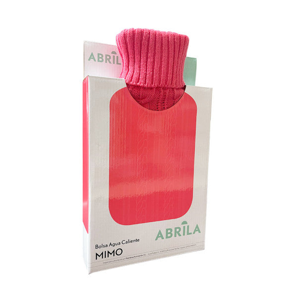 Bolsa Agua Caliente Mimo 1,7l Forro Rosa Jersey  20x32x4cm Flexible Agradable Al Tacto