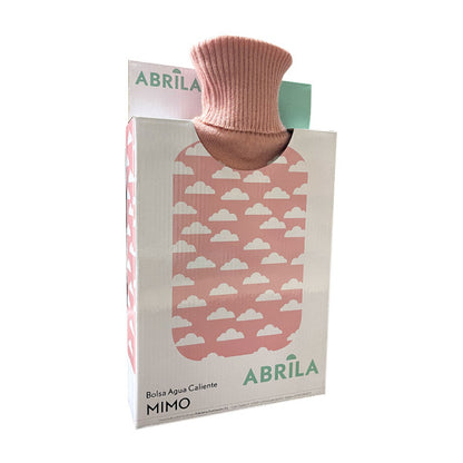 Bolsa Agua Caliente Mimo 1,7l Forro Rosa Nubes 20x32x4 Cm Flexible Y Agradable Al Tacto