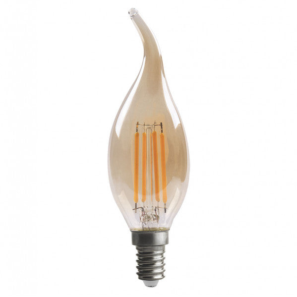 Bombilla Filamento Bohemia 11,5x3,5d 4w E14 Ambar  380lm 2700k