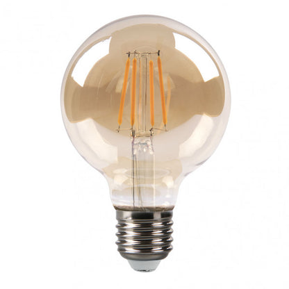 Bombilla Filamento Globo 12x8d 8w 750lm E27  Ambar 2700k