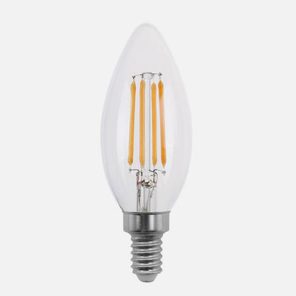 Bombilla Filamento Vela Clara 4w Regulable E14 10x3,5d 400lm 2700k