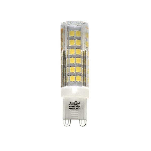 Bombilla G9 6w 3000k Abrila 600lm  6x1,5x1,5 Cm
