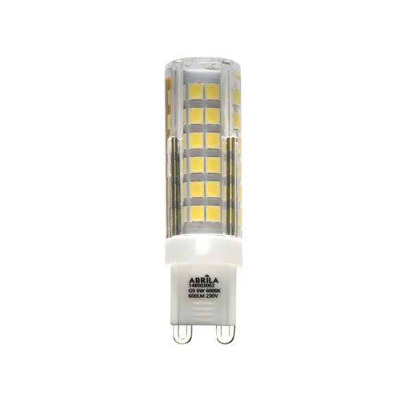 Bombilla G9 6w 6000k Abrila 600lm  6x1,5x1,5 Cm