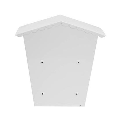 Buzon De Correo Frida Acero Galvanizado Blanco 36x32x10 Cm Tejado Antilluvia, Ventana Visualizacion
