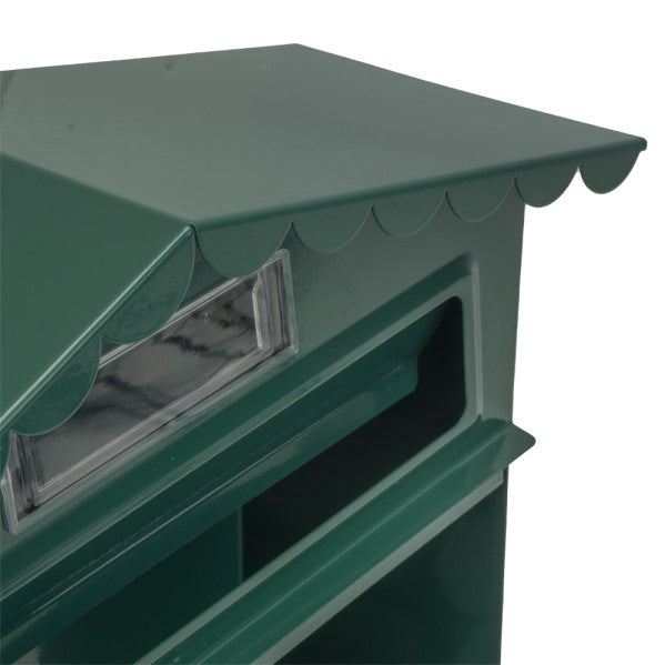 Buzon De Correo Frida Acero Galvanizado Verde 36x32x10 Cm Tejado Antilluvia, Ventana Visualizacion