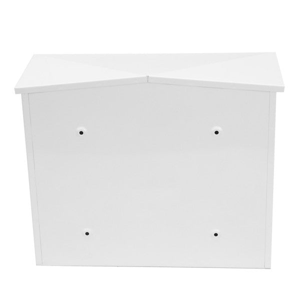 Buzon De Correo Nikita Acero Galvanizado Blanco 33x39x17 Cm Diseño Trampilla Antilluvia Resistente