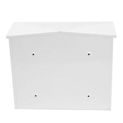 Buzon De Correo Nikita Acero Galvanizado Blanco 33x39x17 Cm Diseño Trampilla Antilluvia Resistente