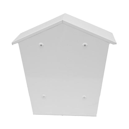 Buzon De Correo Olena Acero Galvanizado Blanco 37x36x13,5 Cm Tejado Antilluvia, Cerradura Cilindrica