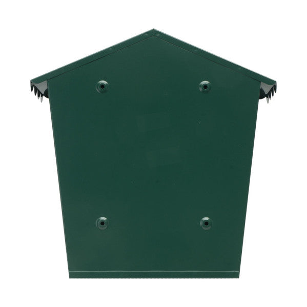 Buzon De Correo Olena Acero Galvanizado Verde 37x36x13,5 Cm Tejado Antilluvia, Cerradura Cilindrica