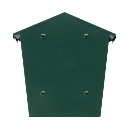 Buzon De Correo Olena Acero Galvanizado Verde 37x36x13,5 Cm Tejado Antilluvia, Cerradura Cilindrica
