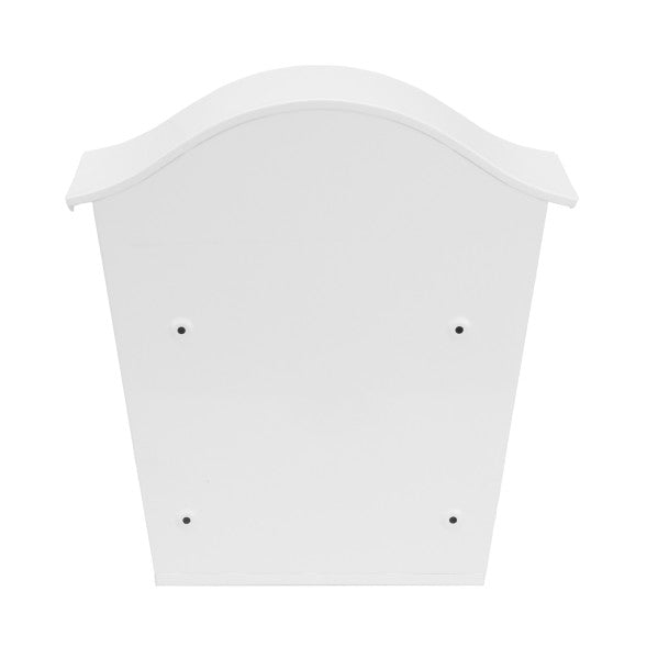 Buzon De Correo Tilda Acero Galvanizado Blanco 37x36x13,5 Cm Tejadillo Antilluvia
