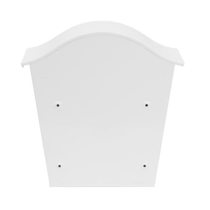 Buzon De Correo Tilda Acero Galvanizado Blanco 37x36x13,5 Cm Tejadillo Antilluvia