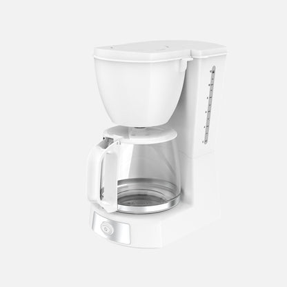 Cafetera De Goteo Valkiria 12tazas Blanco 680w Filtro Permanente Jarra Cristal 1,2l Placa Calorif. 29x18x22cm