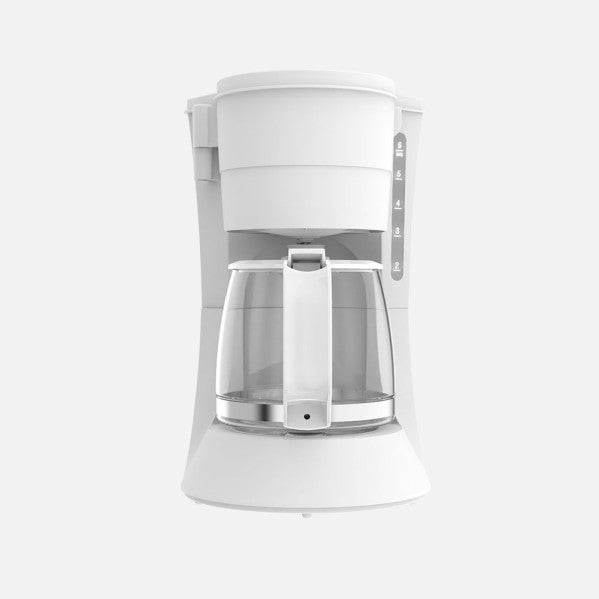 Cafetera De Goteo Xena 6tazas Blanco 600w Filtro Permanente Jarra Cristal 0,6l Placa Calorif. 26x16x22cm