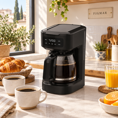 Cafetera Flute en cocina de desayuno