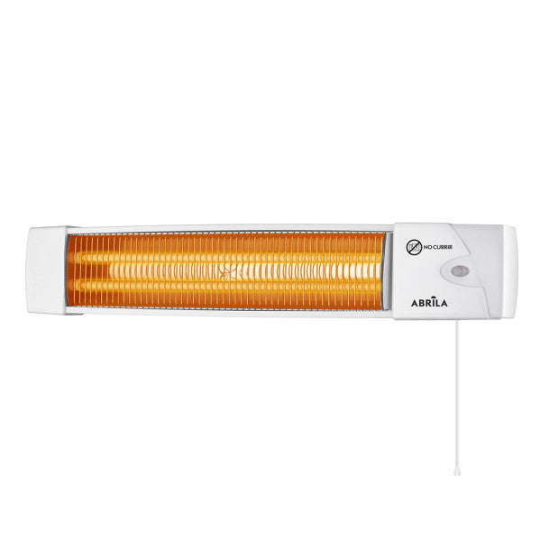 Estufa Cuarzo Africa 1200w Blanco 2 Potencias Control Cadena De Tiro 10,4x57x10,8 Cm