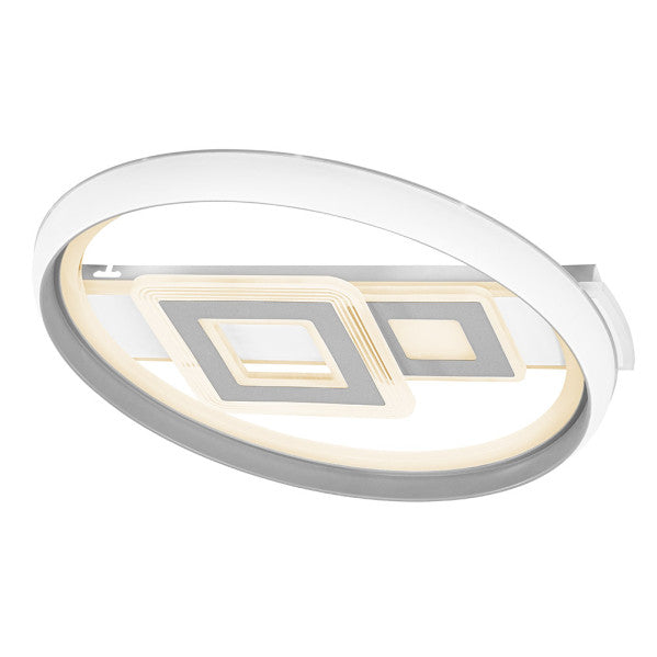 Ceiling light 80w Sucre 3000-4000-6500k White/grey 7x51x51 Cm Dimmable, remote control and memory