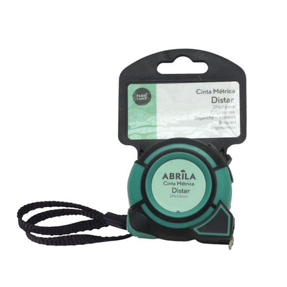 Cinta Metrica Distar 3mx16mm Negro/verde C/bloqueo ,enganche Magnetico,clip Y Asa Ergonomic