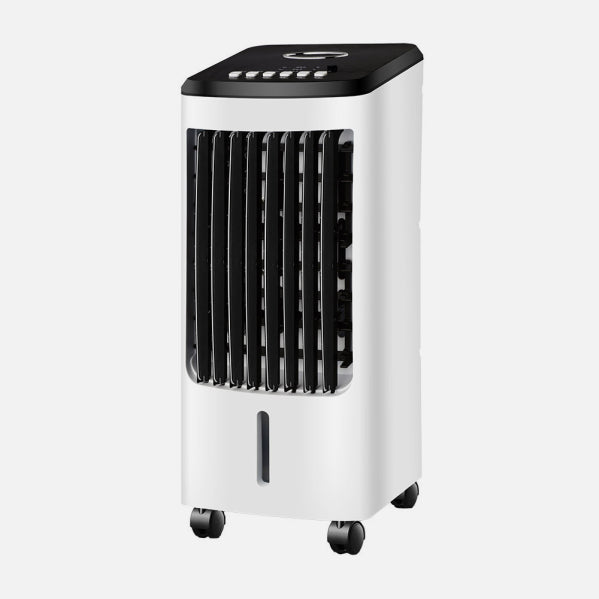 Climatizador Evaporativo Imperio Blanco/negro 80w 3vel 4litros Oscilante,c/acumulador De Frio,remoto Y Temporizador 57x26,5x23cm