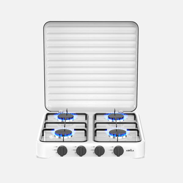 Cocina A Gas Butano Foster Blanca 8800w 4quemador Solo Exterior,tapa Protecc.reg.int.