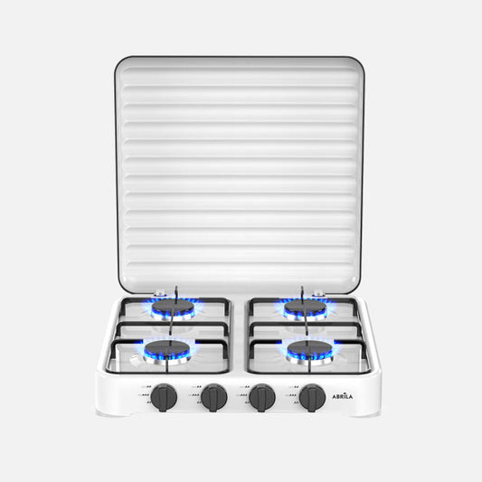 Cocina A Gas Butano Foster Blanca 8800w 4quemador Solo Exterior,tapa Protecc.reg.int.