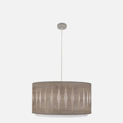 Colgante Alexandra 2xe27 Niquel/madera Gris Regx50x50 cm
