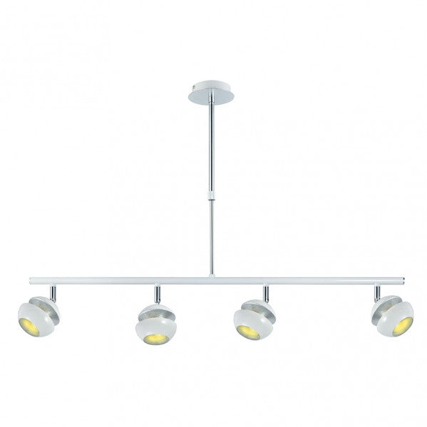 Colgante Beethoven Blanco/plata 4xgu10