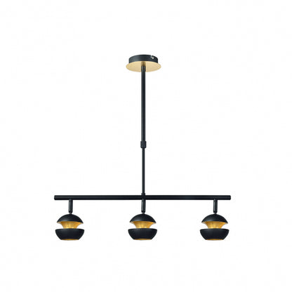 Colgante Beethoven Negro/oro 3xgu10