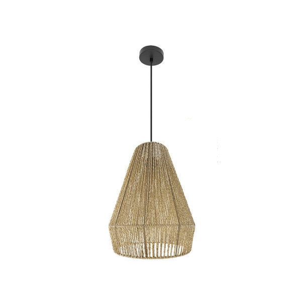 Colgante Calabria 1xe27 Negro/natural Regx34x34cm