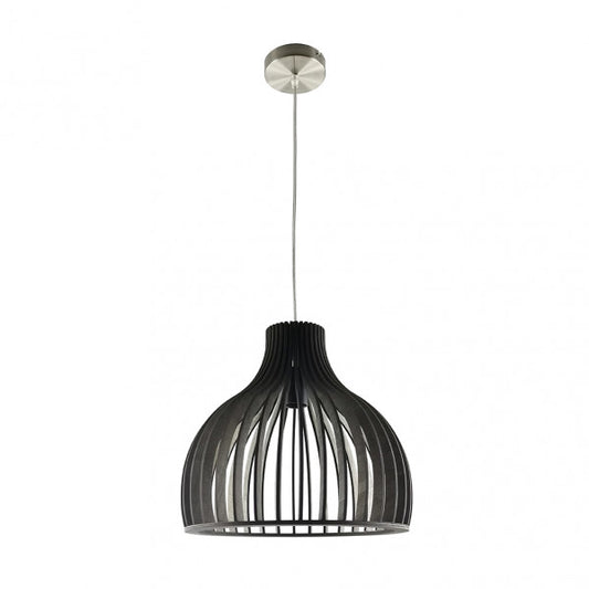 Colgante Caoba 1xe27 Madera Cafe Regx35x35 Cm