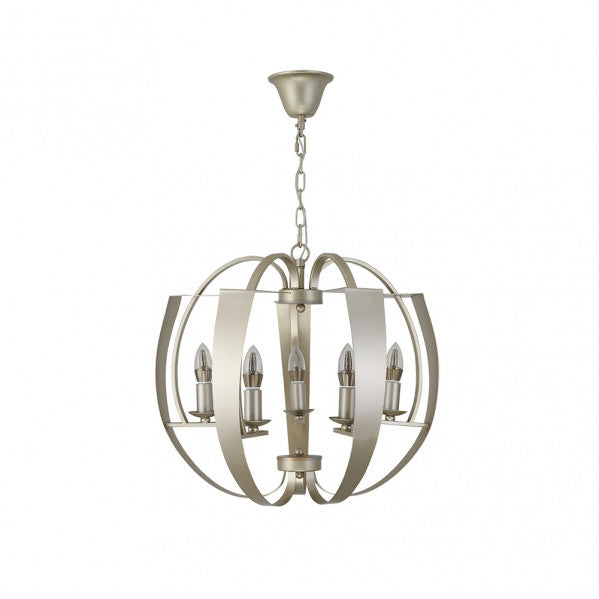 Colgante Capuchina 5xe14 Champagne Regx53x53 Cm