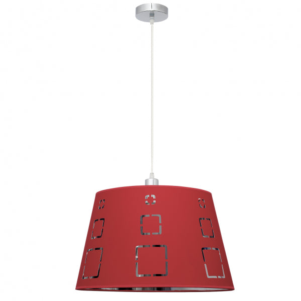 Colgante Celaya 1xe27 Rojo Regx40d