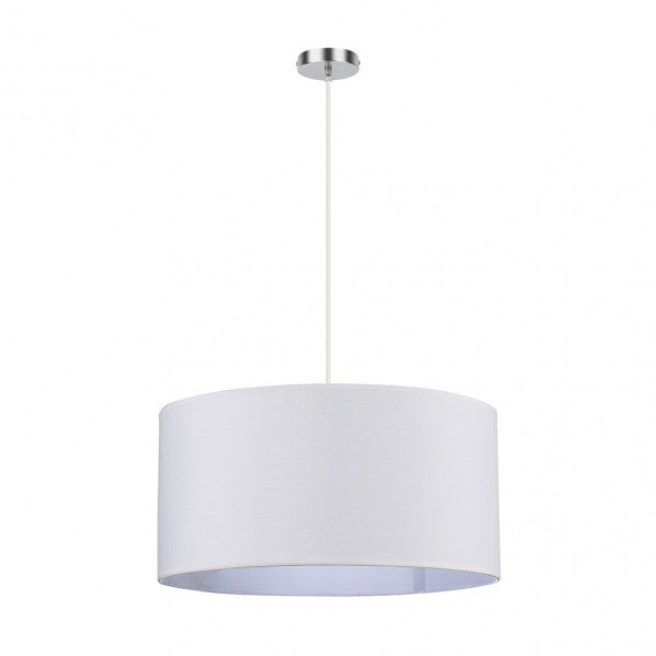 Colgante Chanza 3xe27 Cromo/blanco Regx50x50 Cm