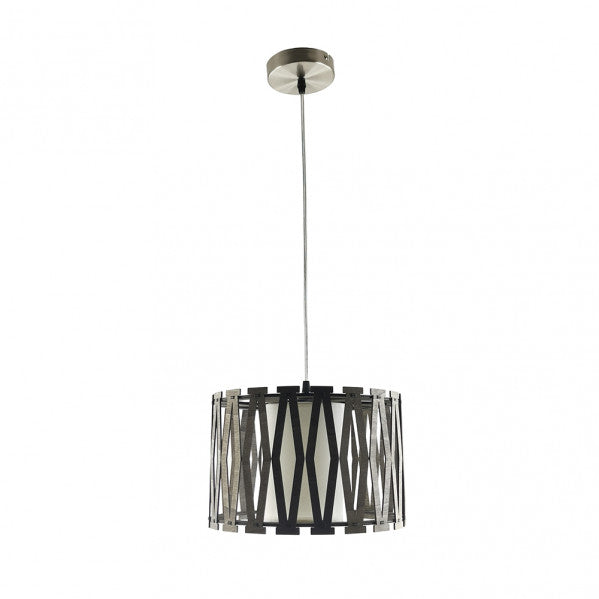 Colgante Cipres 1xe27 Madera Cafe Regx30x30 Cm
