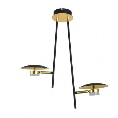 Colgante Ciudad Del Cabo 2l 12w 4000k Negro/oro 52x49x15 Cm 1080 Lm Dirigible Y Orientable
