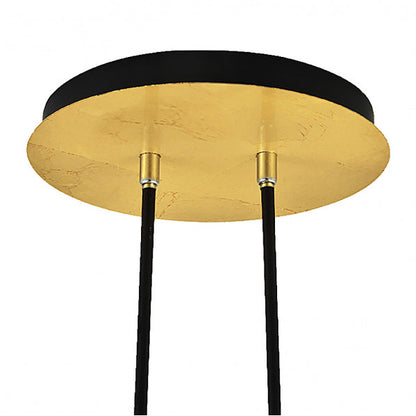 Colgante Ciudad Del Cabo 2l 12w 4000k Negro/oro 52x49x15 Cm 1080 Lm Dirigible Y Orientable