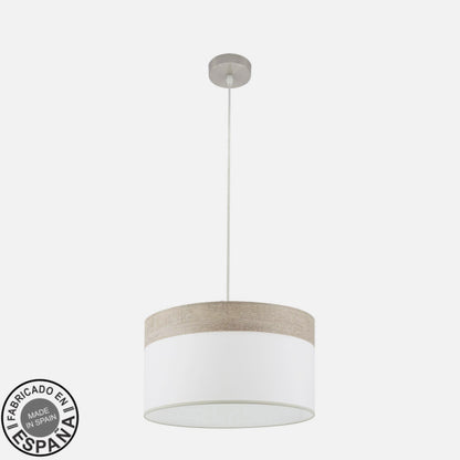 Colgante Cloe 1xe27 Niquel/blanca-madera Gris Regx40x40 cm