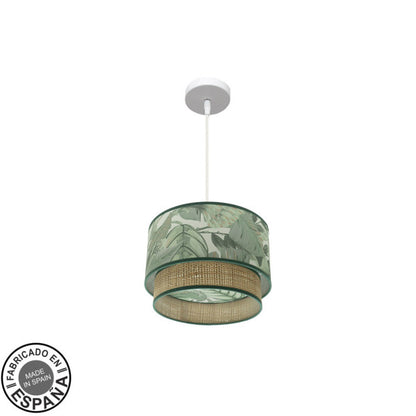Colgante Congo 30d 1xe27 Blanco/verde-natural