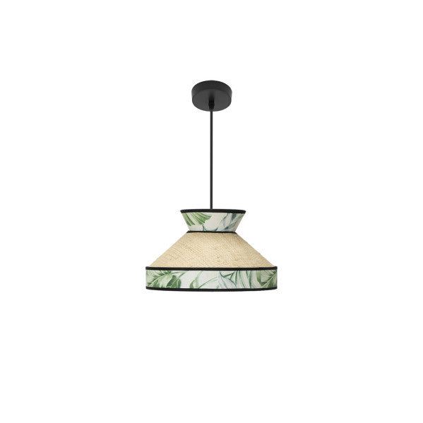 Colgante Constantinopla 1xe27 Beis/verde Regx30x30cm