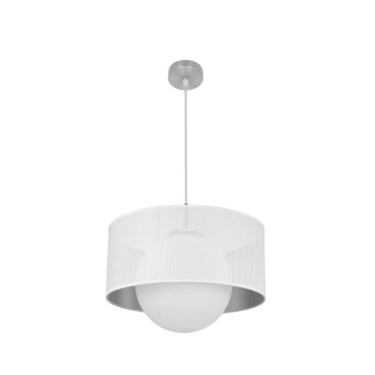 Colgante Cosmico 1xe27 Niquel/blanco-plata Regx40x40 Cm
