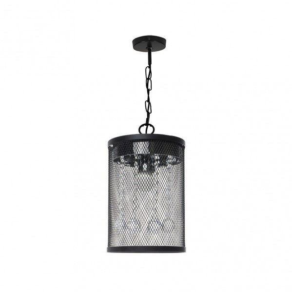 Colgante Davy 1xe27 Negro/cromo Reg.x18d