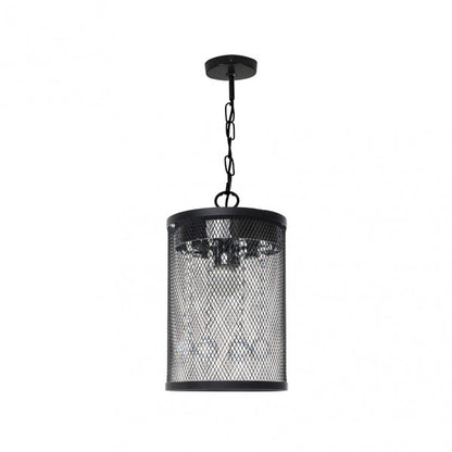 Colgante Davy 1xe27 Negro/cromo Reg.x18d