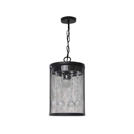 Colgante Davy 1xe27 Negro/cromo Reg.x18d