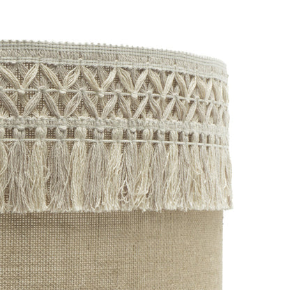 Colgante Ekaterina 3xe27 Cuero/saco Regx60x60 Cm Con Pasamaneria