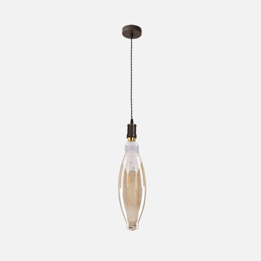 Colgante Elio 1xe27 Marron/ambar Bombilla  Incluida 8w 3000k 850lm Regx12x12 Cm