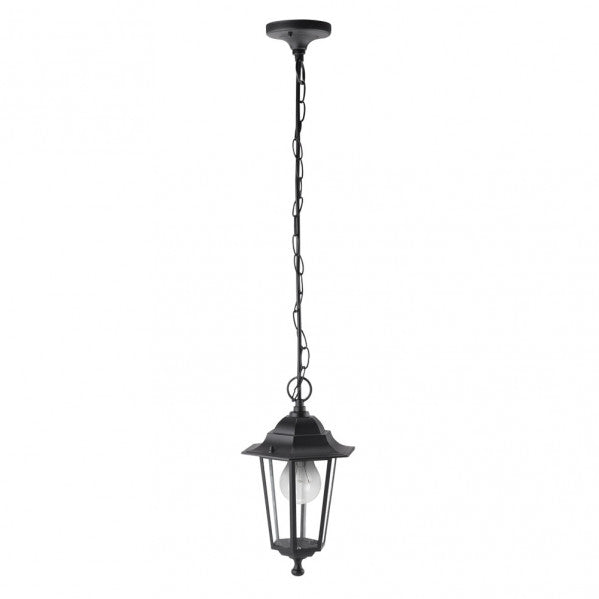 Colgante Exterior Aluminio Auriga 1xe27 Negro Regx17x17 Cm  Ip44