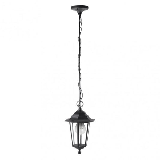 Colgante Exterior Aluminio Auriga 1xe27 Negro Regx17x17 Cm  Ip44