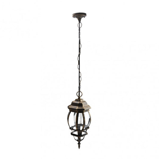Colgante Exterior Aluminio Caelum 1xe27 Neg/oro    Regx16x16 Cm  Ip44